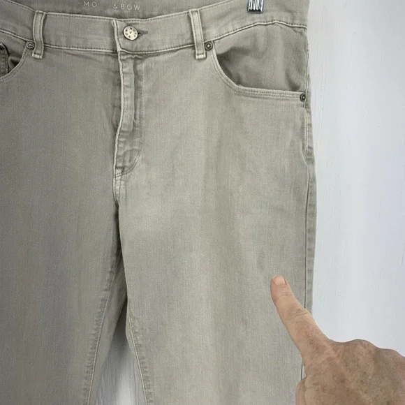 Mott & Bow Mens 36X32 Straight Mercer Gray  Jeans Pants Stretch Casual Cowboy - Picture 2 of 7